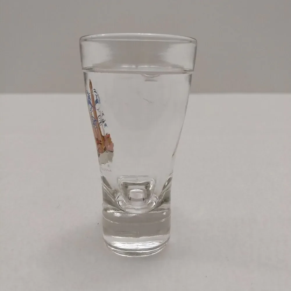 Vintage Italian Souvenir Boot Shot Glass 2 Towers Of Bologna #E44